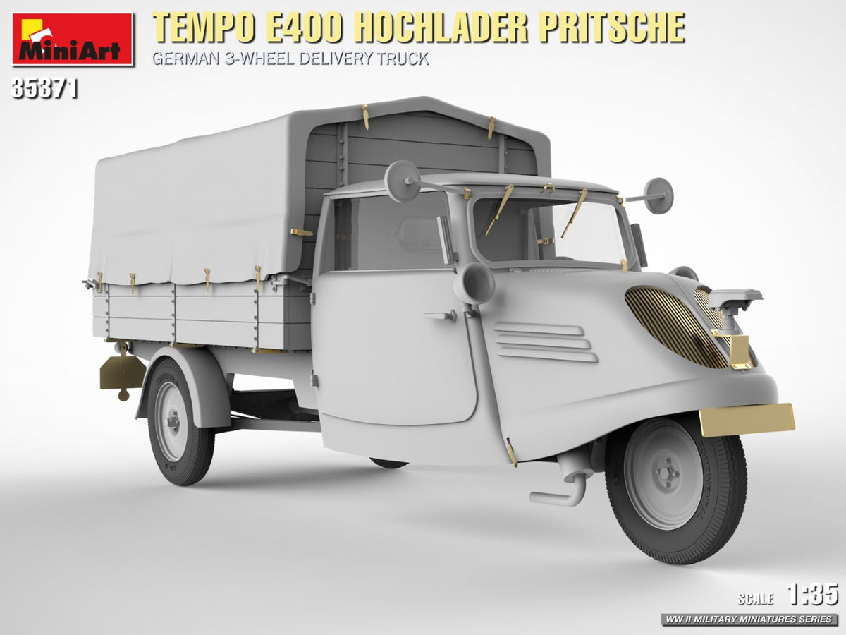 MiniArt 1/35 Military - Tempo E400 Hochlader Pritsche 3 Wheeler - 35371