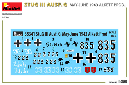 MiniArt 1/35 Military - StuG III Ausf. G May-June 1943 Alkett Prod - 35341