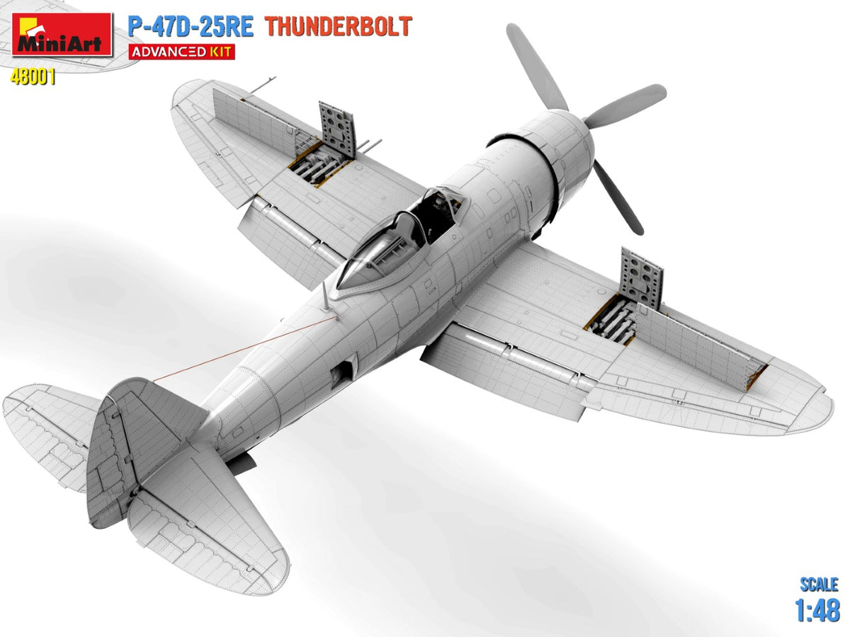 MiniArt 1/48 Aircraft - P-47D-25RE Thunderbolt, Advanced Kit - 48001