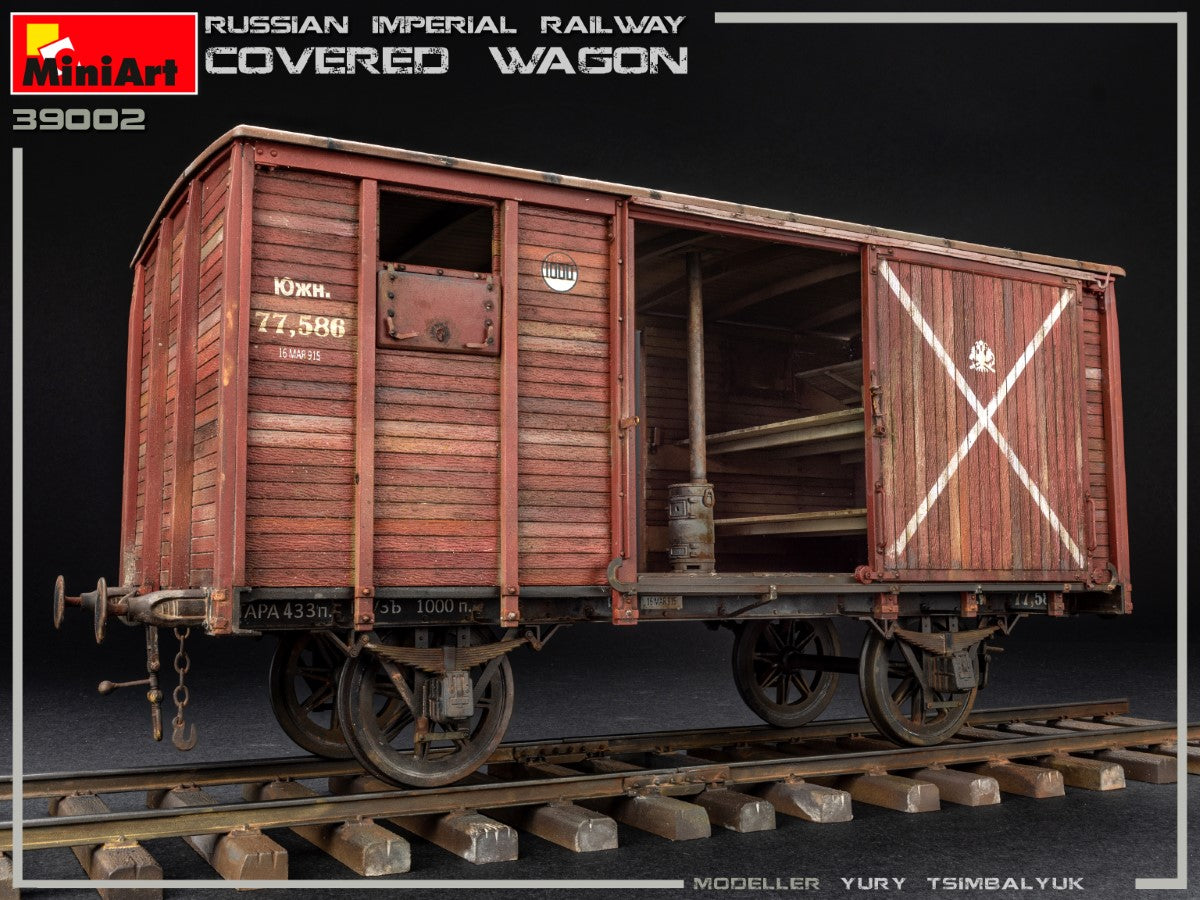 MiniArt 1/35 Accessories - Russian Imperial Railway Covered Wagon - 39002