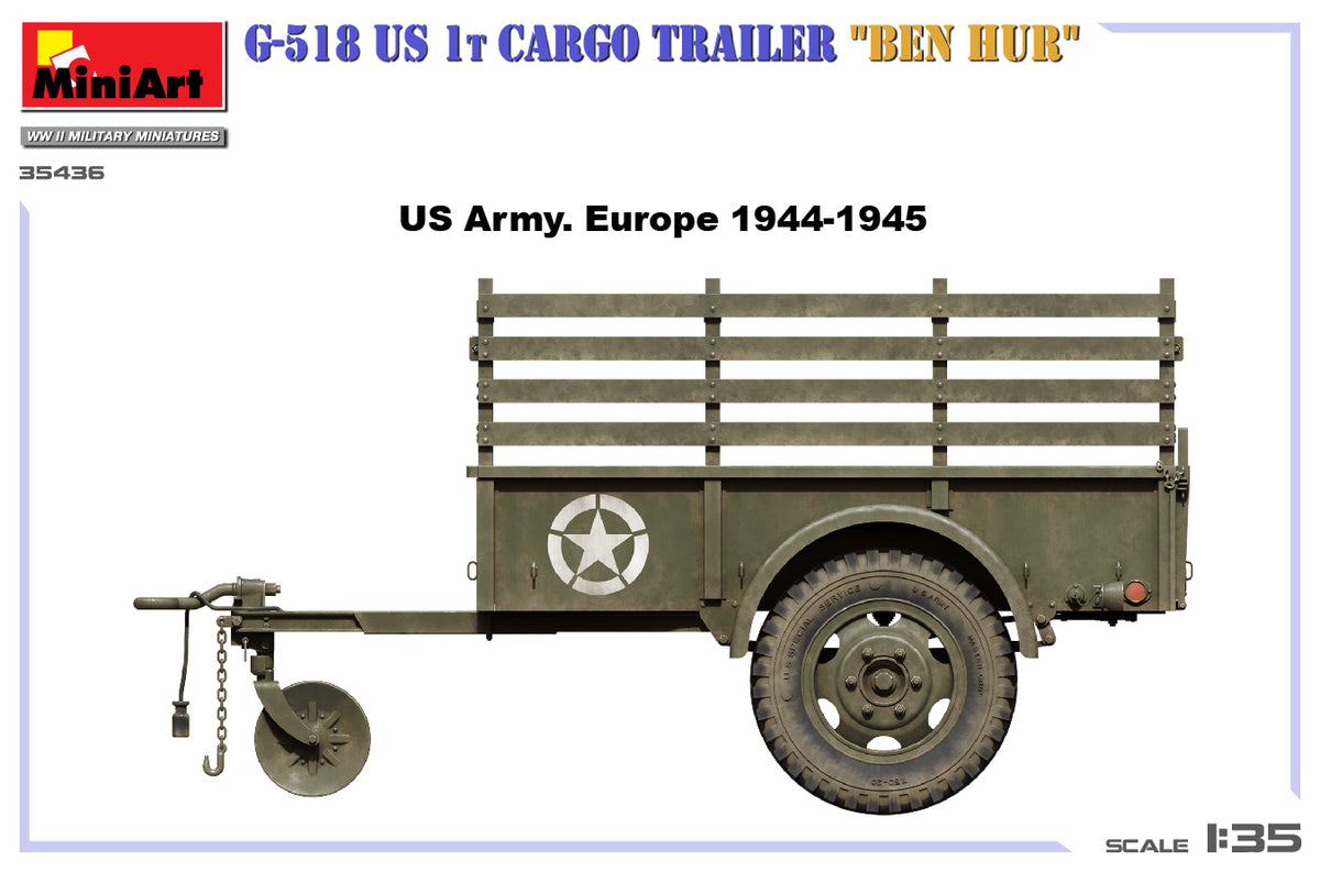MiniArt 1/35 Military - G-518 US 1t Cargo Trailer "Ben Hur" - 35436