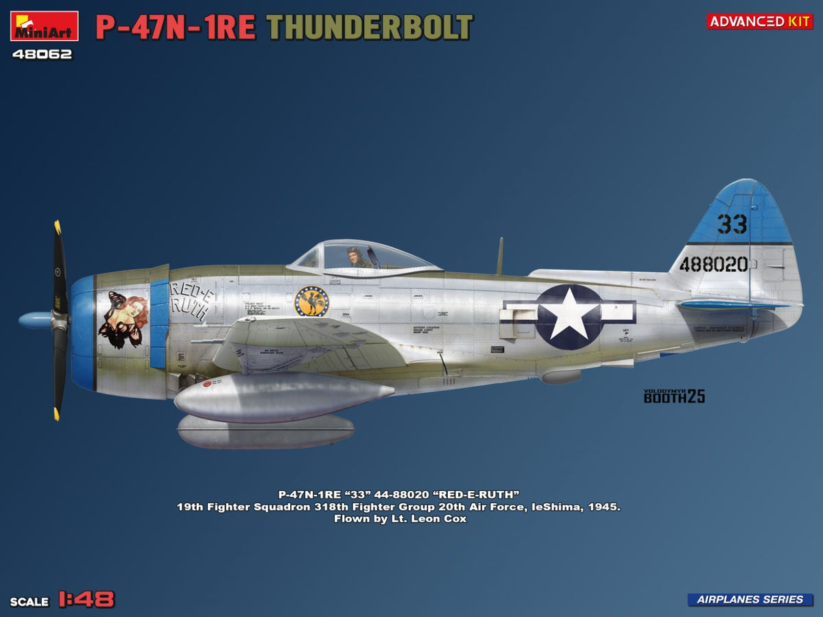 MiniArt 1/48 Aircraft - P-47N-1RE Thunderbolt, Advanced Kit - 48062