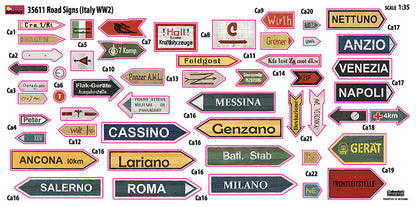 MiniArt 1/35 Military - Road Signs WWII Italy - 35611