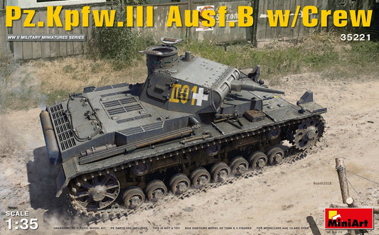 MiniArt Pz.Kpfw.III Ausf.B with Crew - 35221 box art