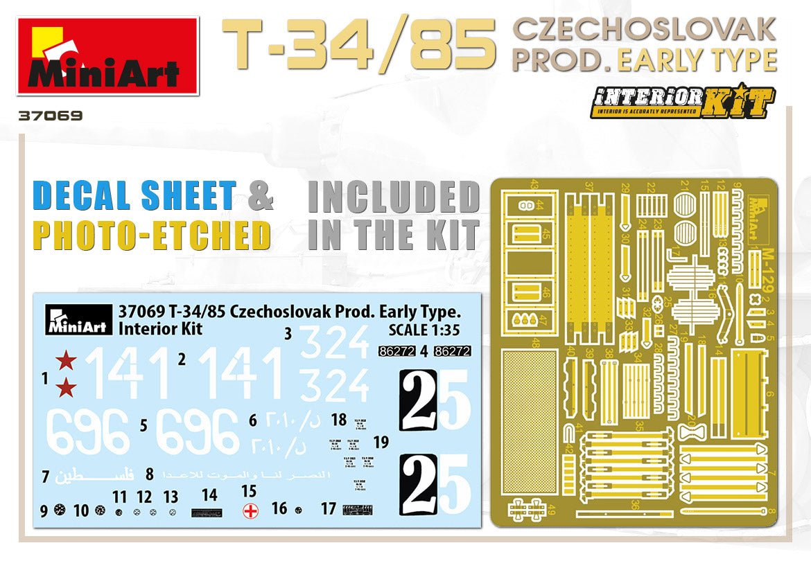 MiniArt 1/35 Military - T-34/85 Czech Prod Early (Interior Kit) - 37069