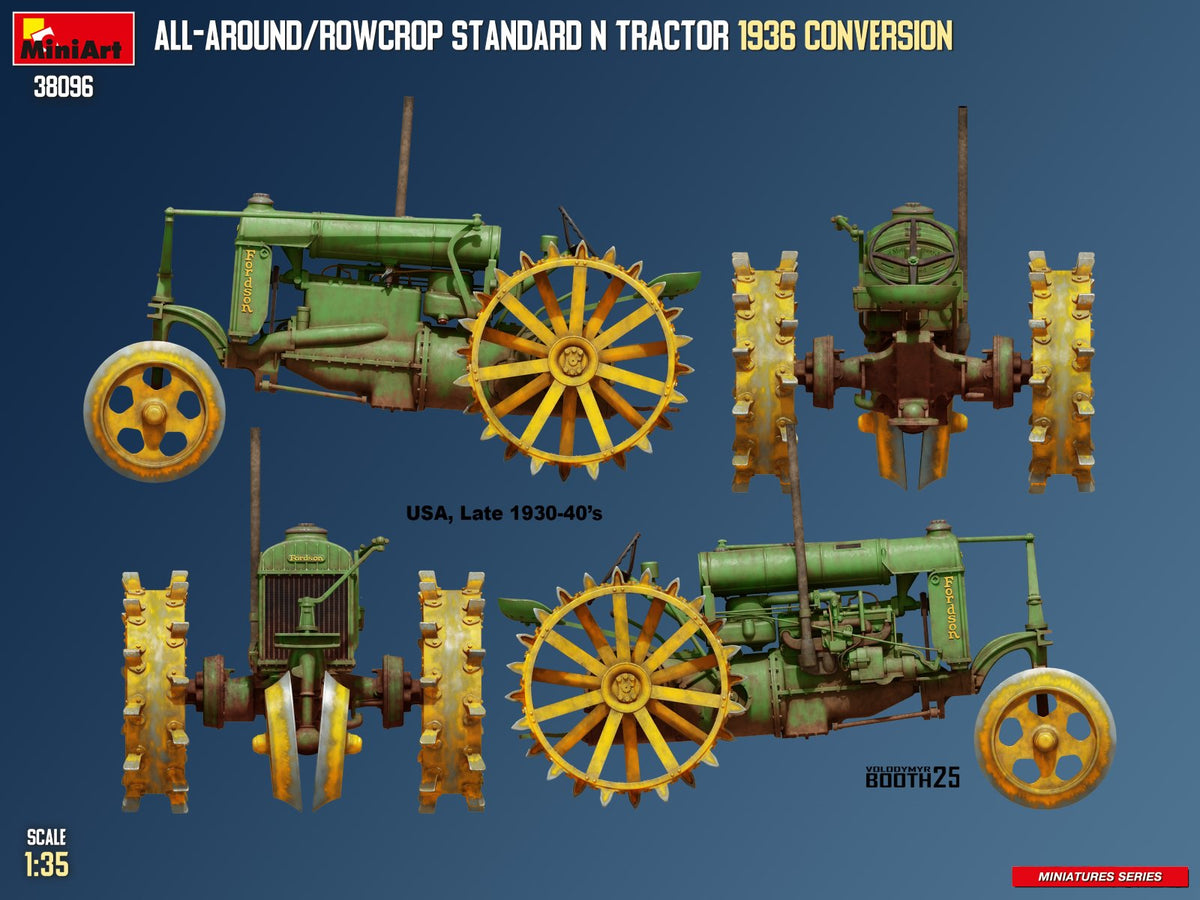 MiniArt 1/35 Vehicles - All-Around / Rowcrop Standard Tractor 1936 - 38096