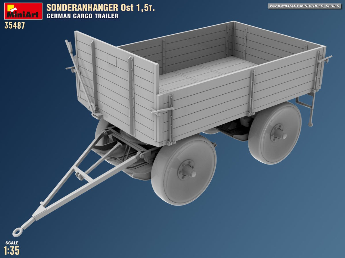 MiniArt 1/35 Military - Sonderanhager Ost 1.5t German Cargo Trailer - 35487