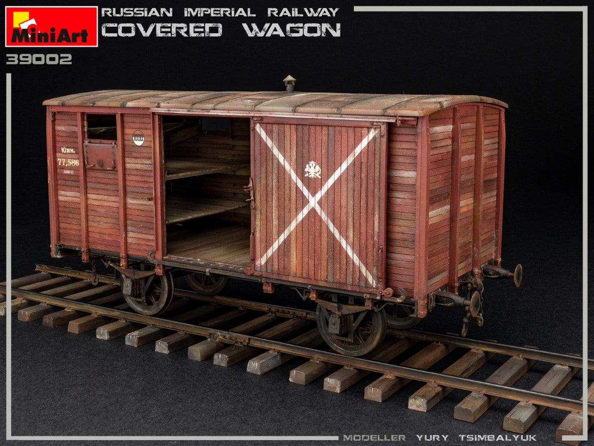 MiniArt 1/35 Accessories - Russian Imperial Railway Covered Wagon - 39002