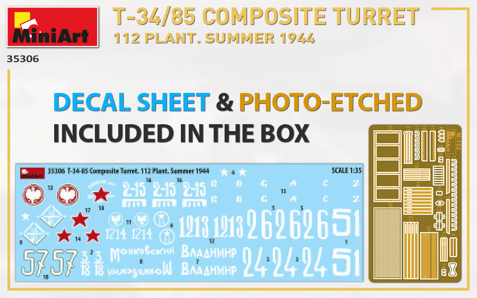 MiniArt 1/35 Military - T-34-85 1944 Composite Turret. 112 Plant - 35306