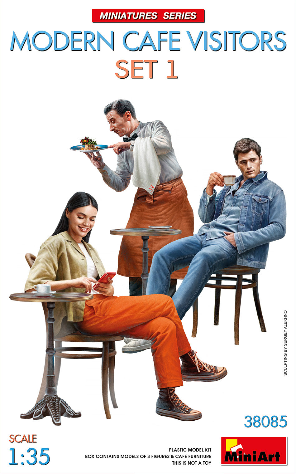 MiniArt Modern Cafe Visitors Set #1 - 38085 box art