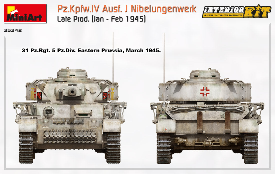 MiniArt 1/35 Military - Pz.Kpfw.IV AusfJ Nibelungenwerk Late - 35342