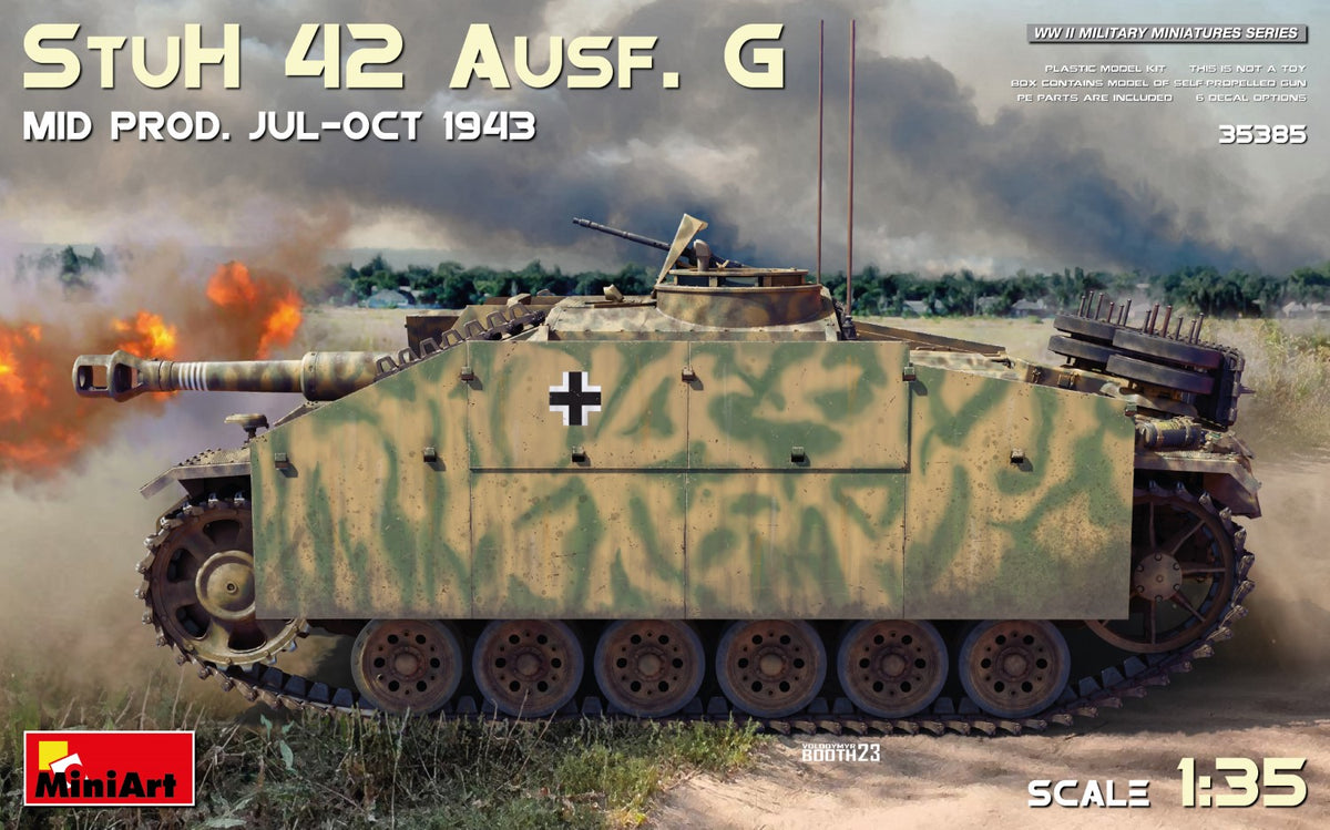 MiniArt StuH 42 Ausf.G Mid Prod (Jul-Oct 1943) - 35385 box art