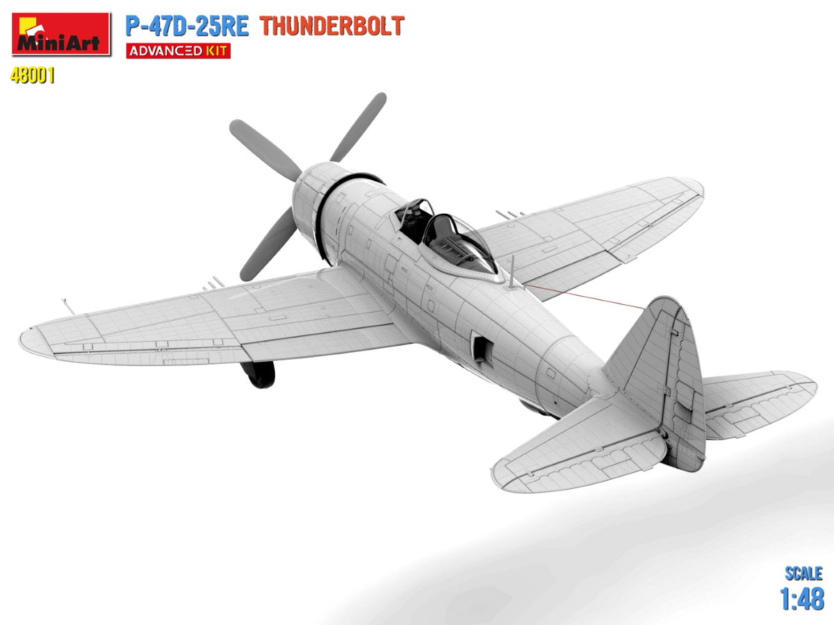 MiniArt 1/48 Aircraft - P-47D-25RE Thunderbolt, Advanced Kit - 48001