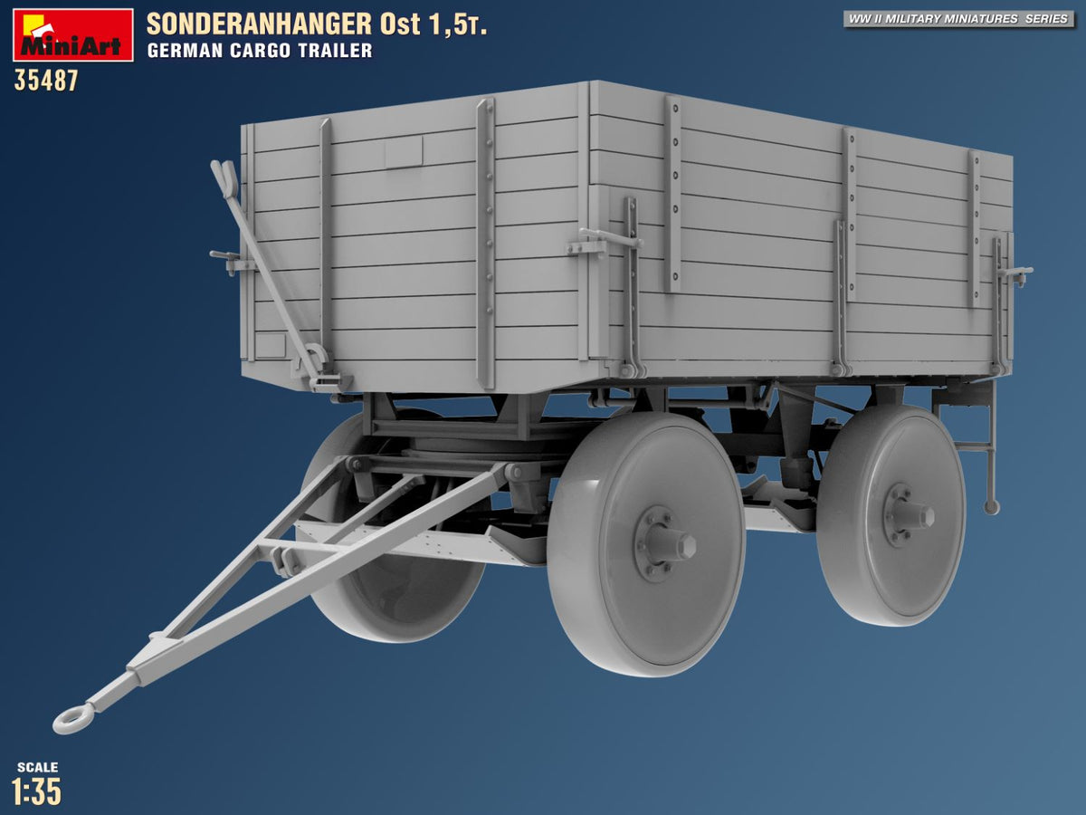 MiniArt 1/35 Military - Sonderanhager Ost 1.5t German Cargo Trailer - 35487