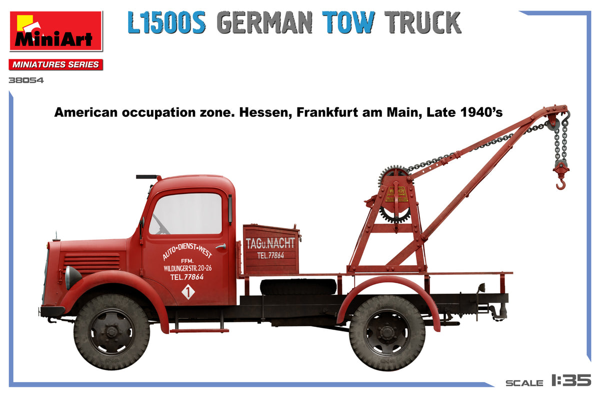 MiniArt 1/35 Military - L1500s German Tow Truck - 38054