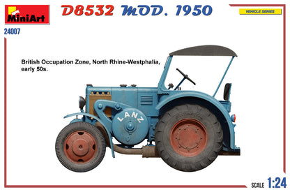 MiniArt 1/24 Vehicles - German Traffic Tractor D8532 Mod 1950 - 24007