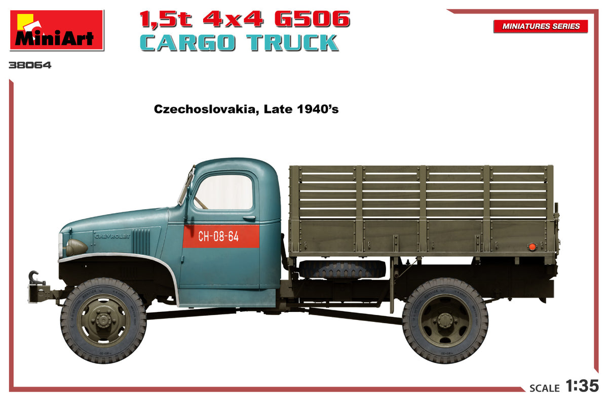 MiniArt 1/35 Military - 1.5t 4x4 G506 Cargo Truck - 38064