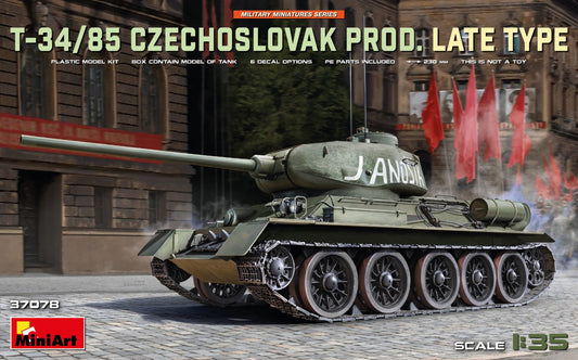 MiniArt T34/85 Czechoslovak Prod, Late Type - 37078 box art