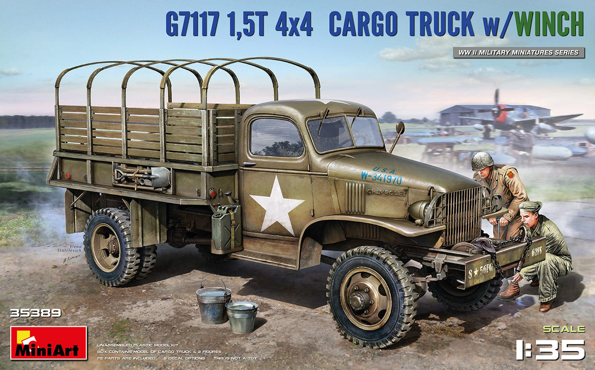 MiniArt 1.5t 4x4 G7117 Cargo Truck w/ Winch - 35389 box art
