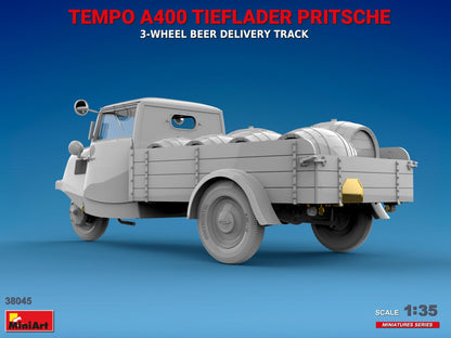 MiniArt 1/35 Military - Tempo A400 Tief lader Pritsche 3-Wheeler Truck - 38045