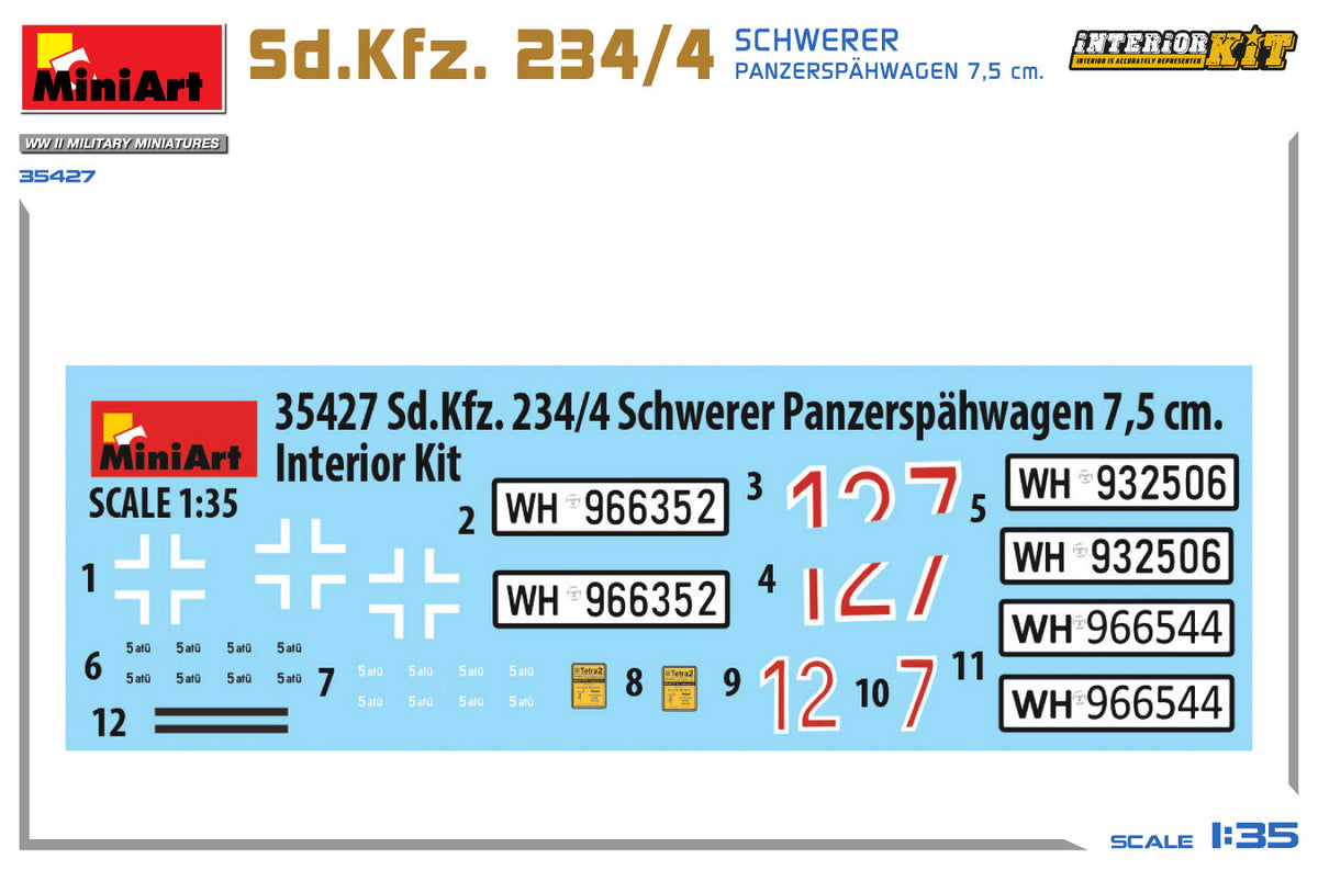 MiniArt 1/35 Military - Sd.Kfz. 234/4 Schwerer Panzerspahwagen 7.5 - 35427