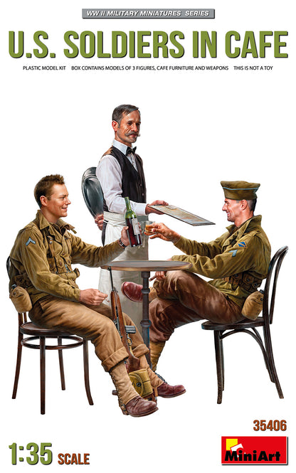 MiniArt US Soldiers in Cafe - 35406 box art