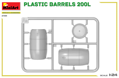 MiniArt 1/24 Accessories - Plastic Barrels 200L - 24011