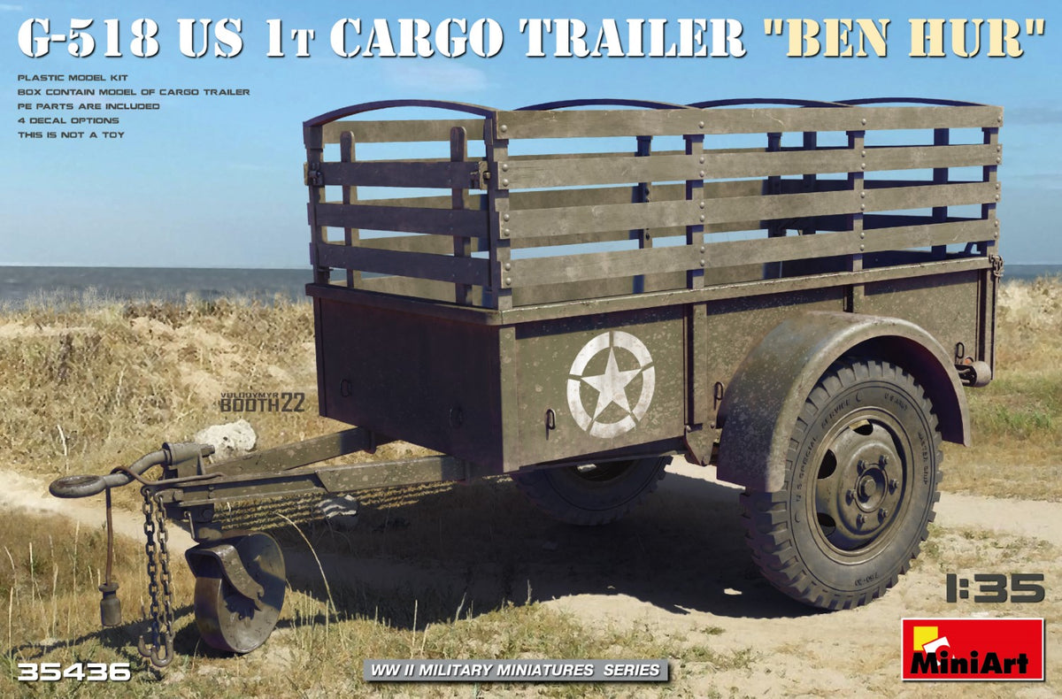 MiniArt G-518 US 1t Cargo Trailer Ben Hur - 35436 box art