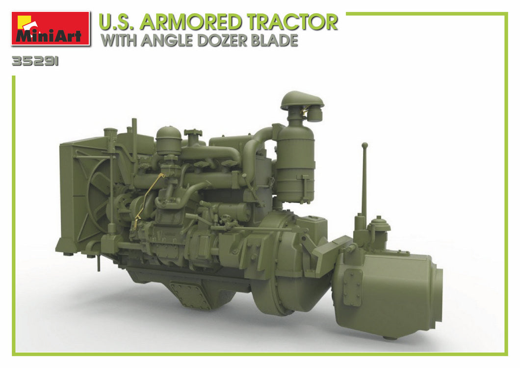 MiniArt 1/35 Military - US Armored Tractor w/ Angle Dozer Blade - 35291