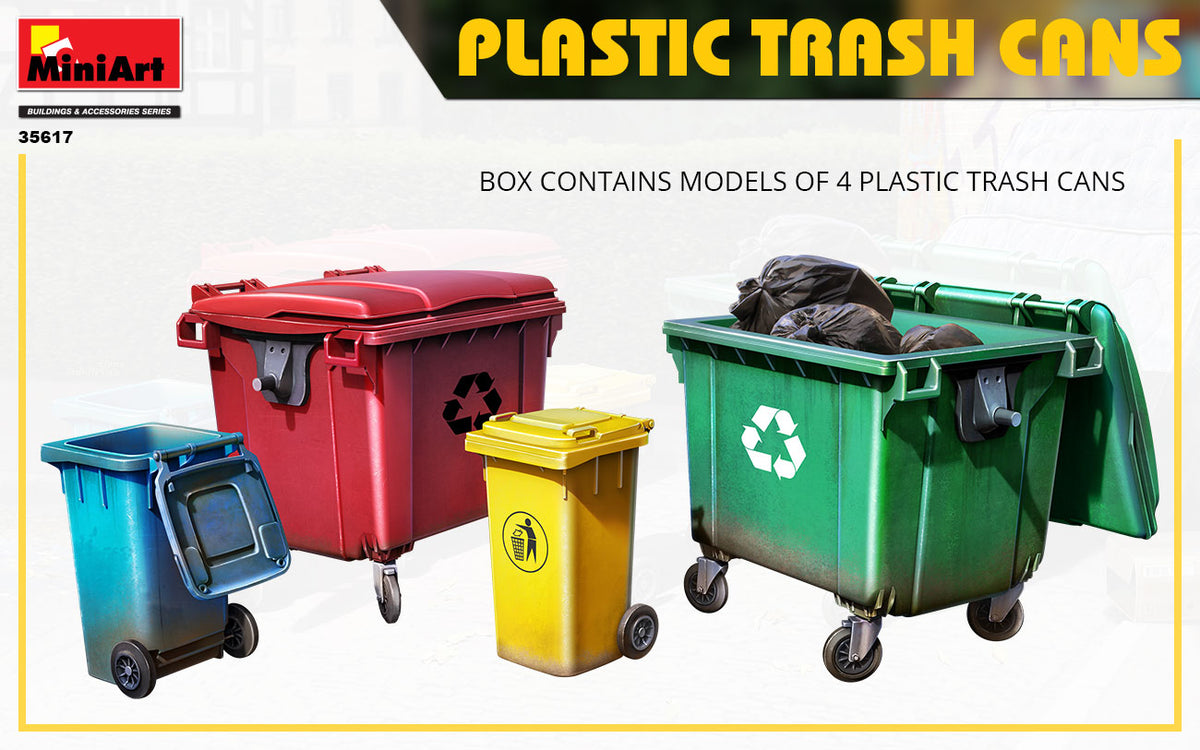 MiniArt 1/35 Military - Plastic Trash Cans - 35617