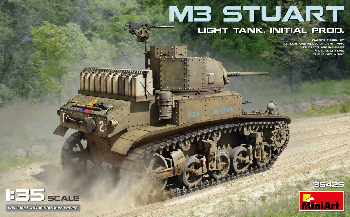 MiniArt M3 Stuart Light Tank, Initial Prod - 35425 box art