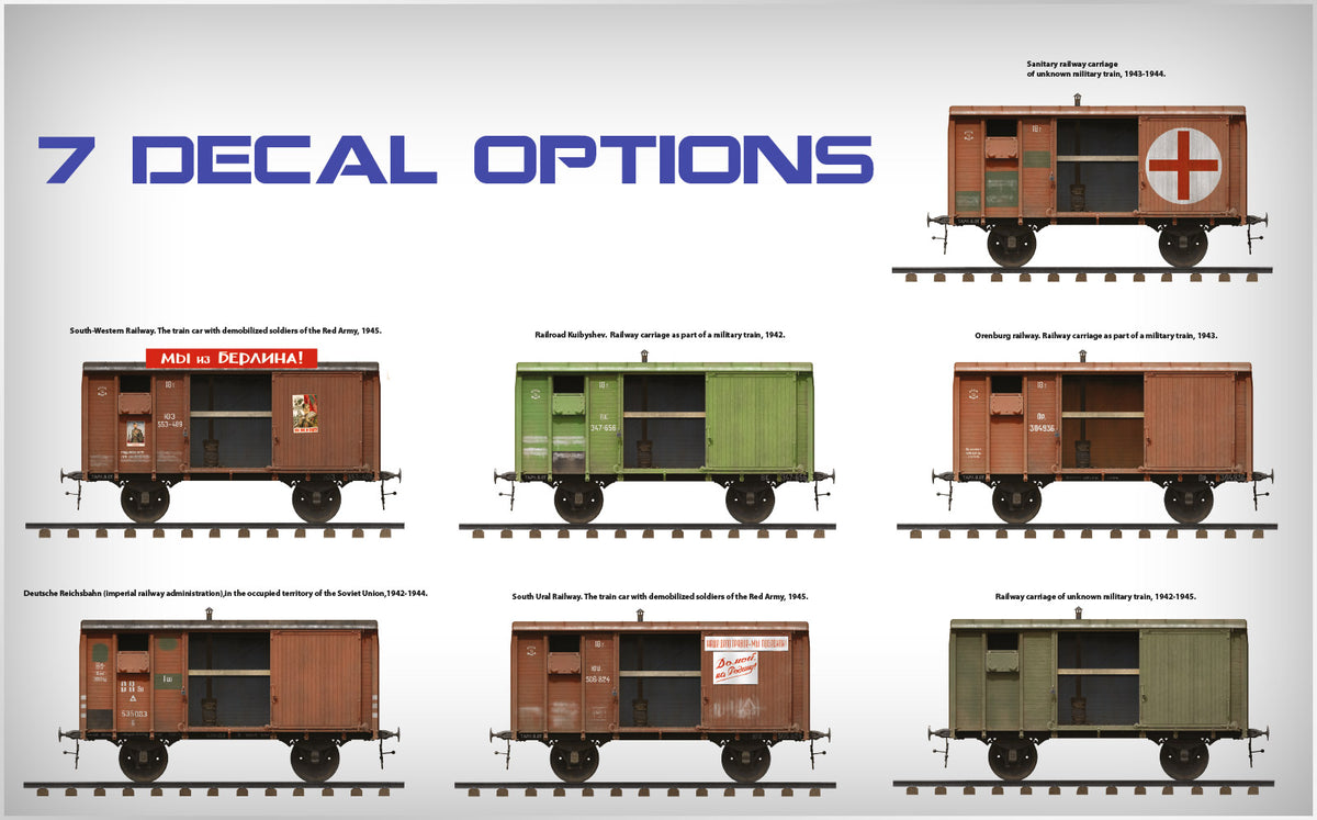 MiniArt 1/35 Accessories - Soviet Railway Wagon 'Teplushka' - 35300
