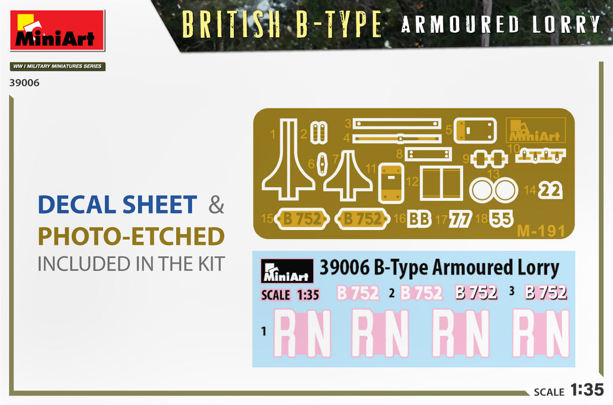 MiniArt 1/35 Military - British B-Type Armoured Lorry - 39006