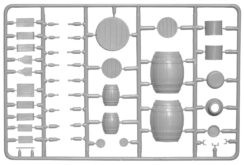 MiniArt 1/35 Accessories - Wooden Barrels & Village Utensils - 35550