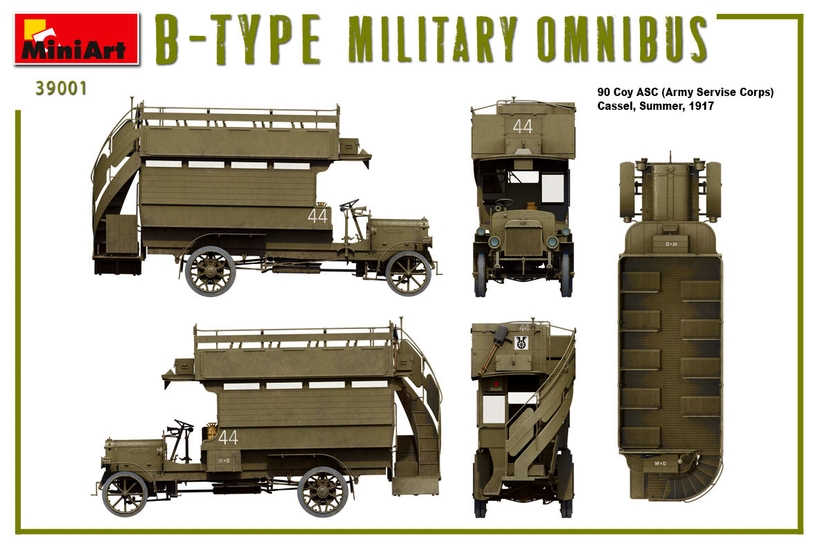 MiniArt 1/35 Military - B-Type Military Omnibus - 39001