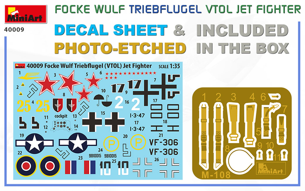 MiniArt 1/35 Aircraft - Focke-Wulf VTOL Triebflugel Jet Fighter - 40009