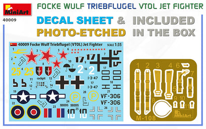 MiniArt 1/35 Aircraft - Focke-Wulf VTOL Triebflugel Jet Fighter - 40009