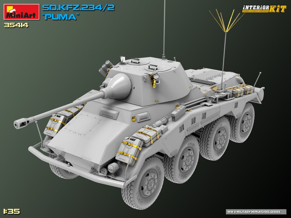 MiniArt 1/35 Military - Sd.Kfz.234/2 Puma, Interior Kit - 35414
