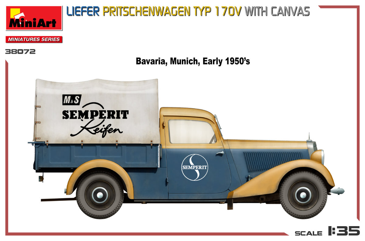 MiniArt 1/35 Military - Liefer Typ170V Pritschenwagen with Canvas - 38072