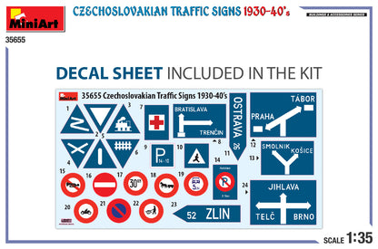 MiniArt 1/35 Accessories - Czechoslovakian Traffic Signs 1930-40s - 35655