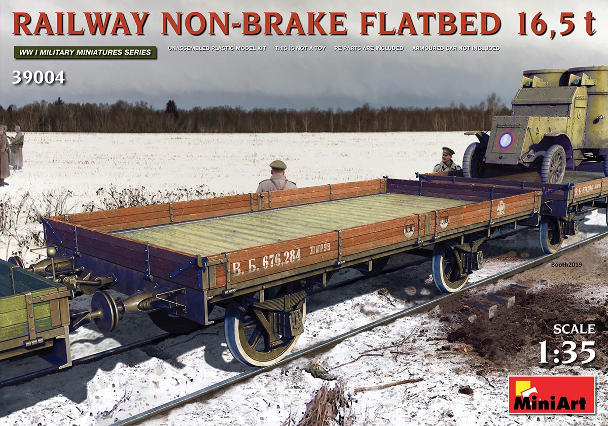 MiniArt Railway Non-Brake Flatbed 16.5t - 39004 box art