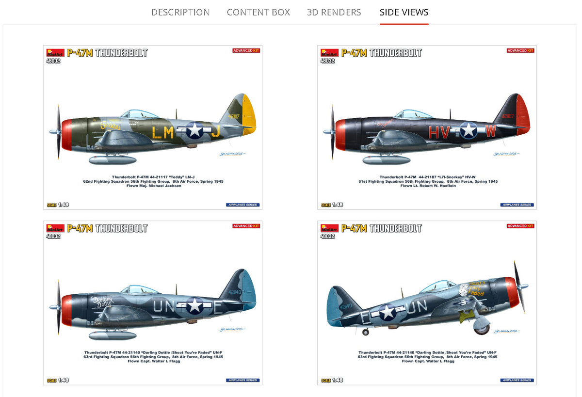 MiniArt 1/48 Aircraft - P-47M Thunderbolt, Advanced Kit - 48032