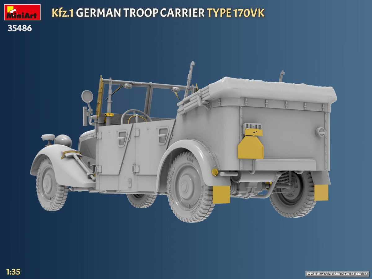 MiniArt 1/35 Military - Kfz.1 German Troop Carrier Type 170VK - 35486
