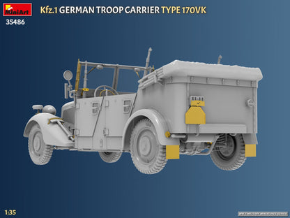 MiniArt 1/35 Military - Kfz.1 German Troop Carrier Type 170VK - 35486