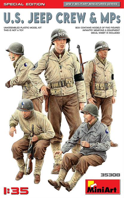 MiniArt US Jeep Crew & MPs (Special Edit) - 35308 box art