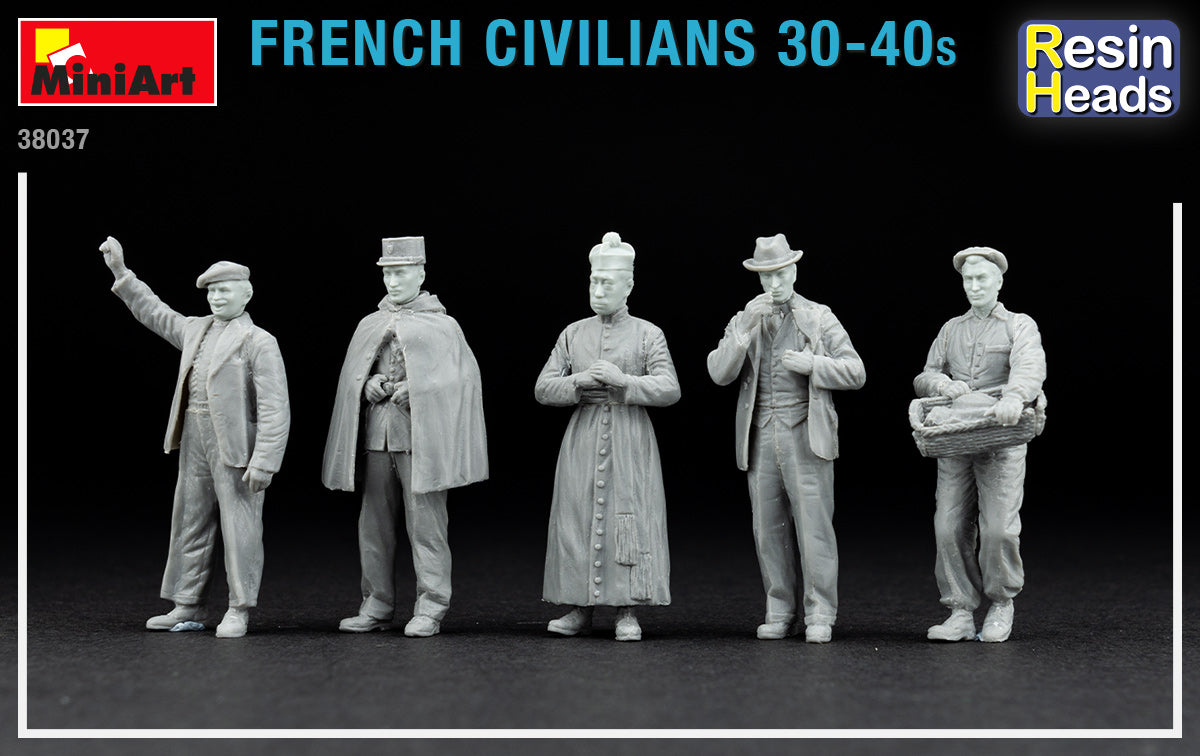 MiniArt 1/35 Military - French Civilians 30-40s (Resin Head) - 38037