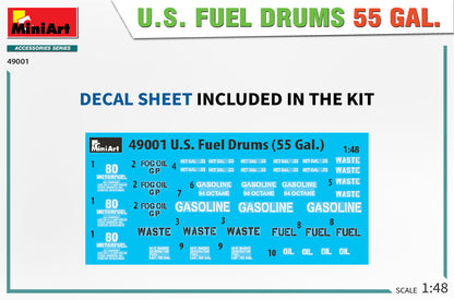 MiniArt 1/48 Accessories - US Fuel Drums 55 Gal. - 49001