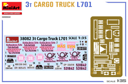 MiniArt 1/35 Military - 3t Cargo Truck L701 - 38082