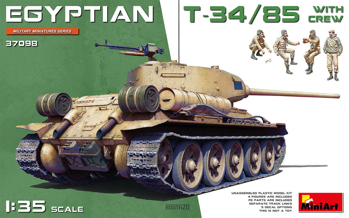 MiniArt Egyptian T-34/85 w/ Crew - 37098 box art