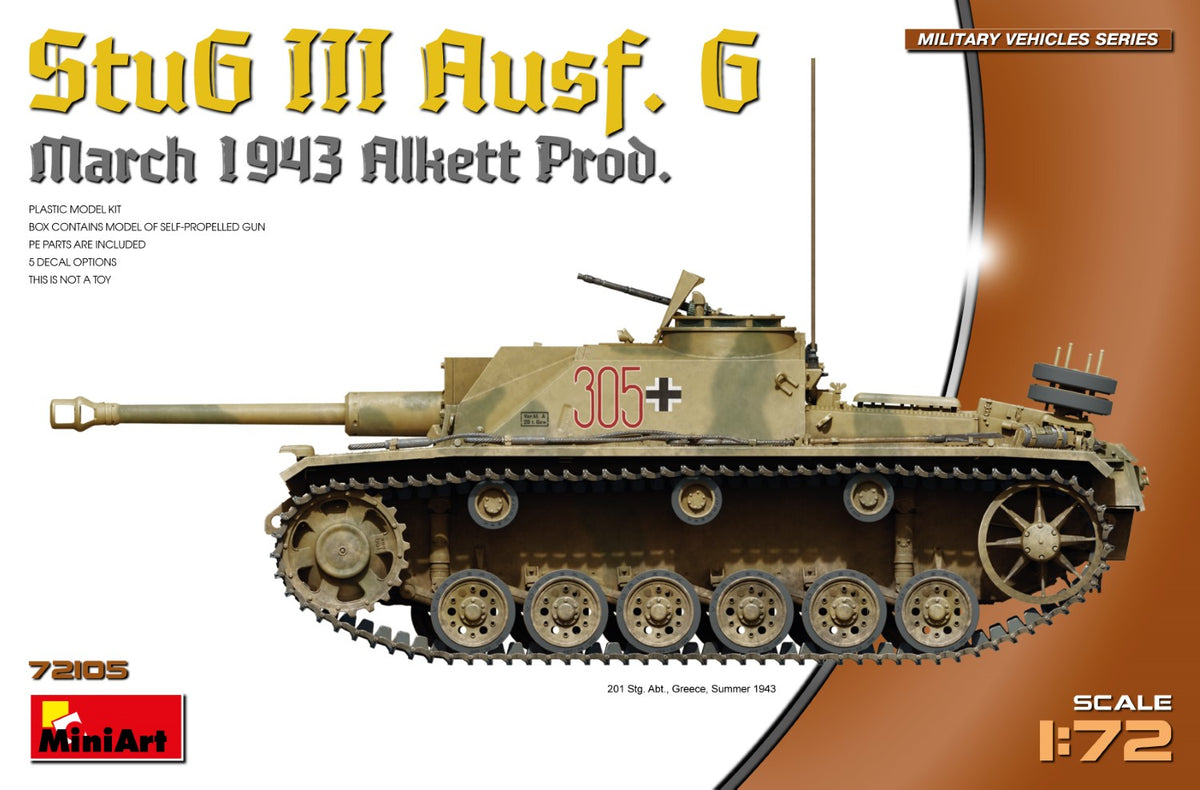 MiniArt StuG III Ausf G March 1943 Prod - 72105 box art